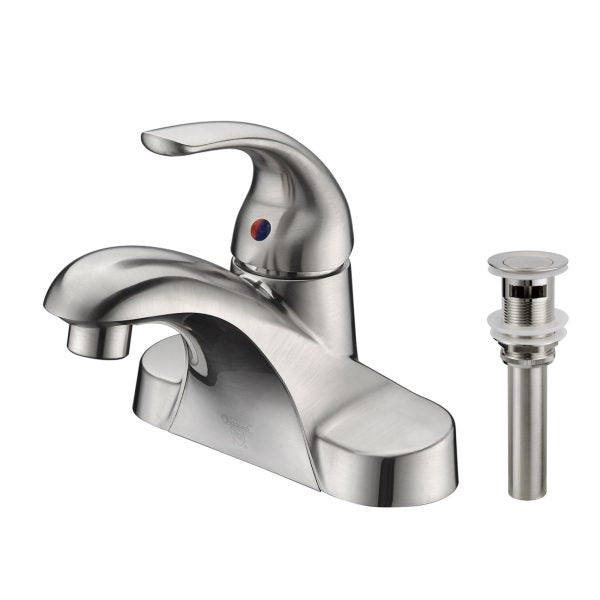 4″ Center Set Two Handles Bathroom Sink Faucet with Pop Up Drain in Brushed Nickel Model# KSB4131BN