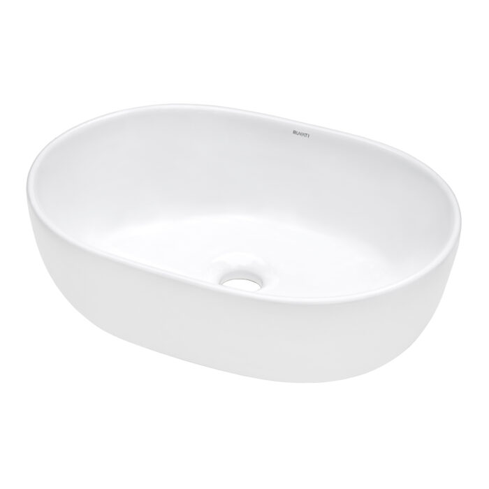 Vista Ruvati 19 x 14" Bathroom Vessel Sink White Oval Above Counter Vanity Porcelain Ceramic – Model# RVB0419