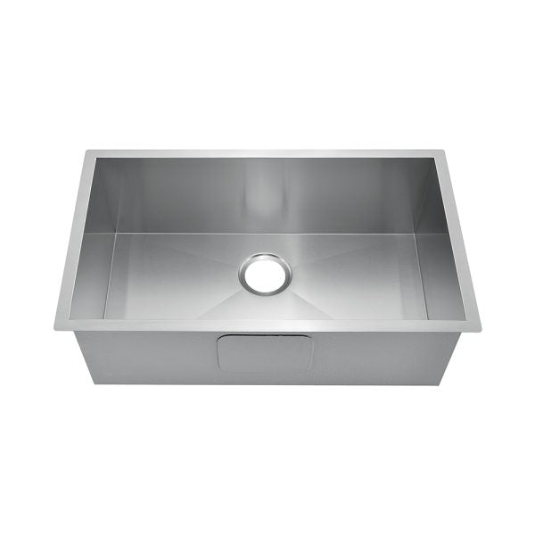 Undermount Stainless Steel Zero Radius Kitchen/Laundry Sink 30" X 18" X 10" 16 Gauge