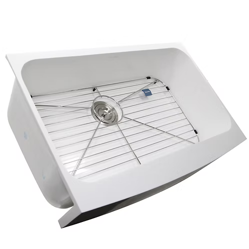 Nantucket Sinks Retrofit Glacier Stone Single Bowl Apron Front Kitchen Sink Model# NS-GSEZA32S
