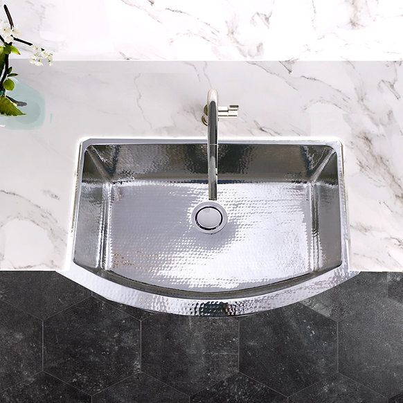 Nantucket Sinks 33" Hammered Farmhouse Stainless Steel Sink Model# FSSH3322