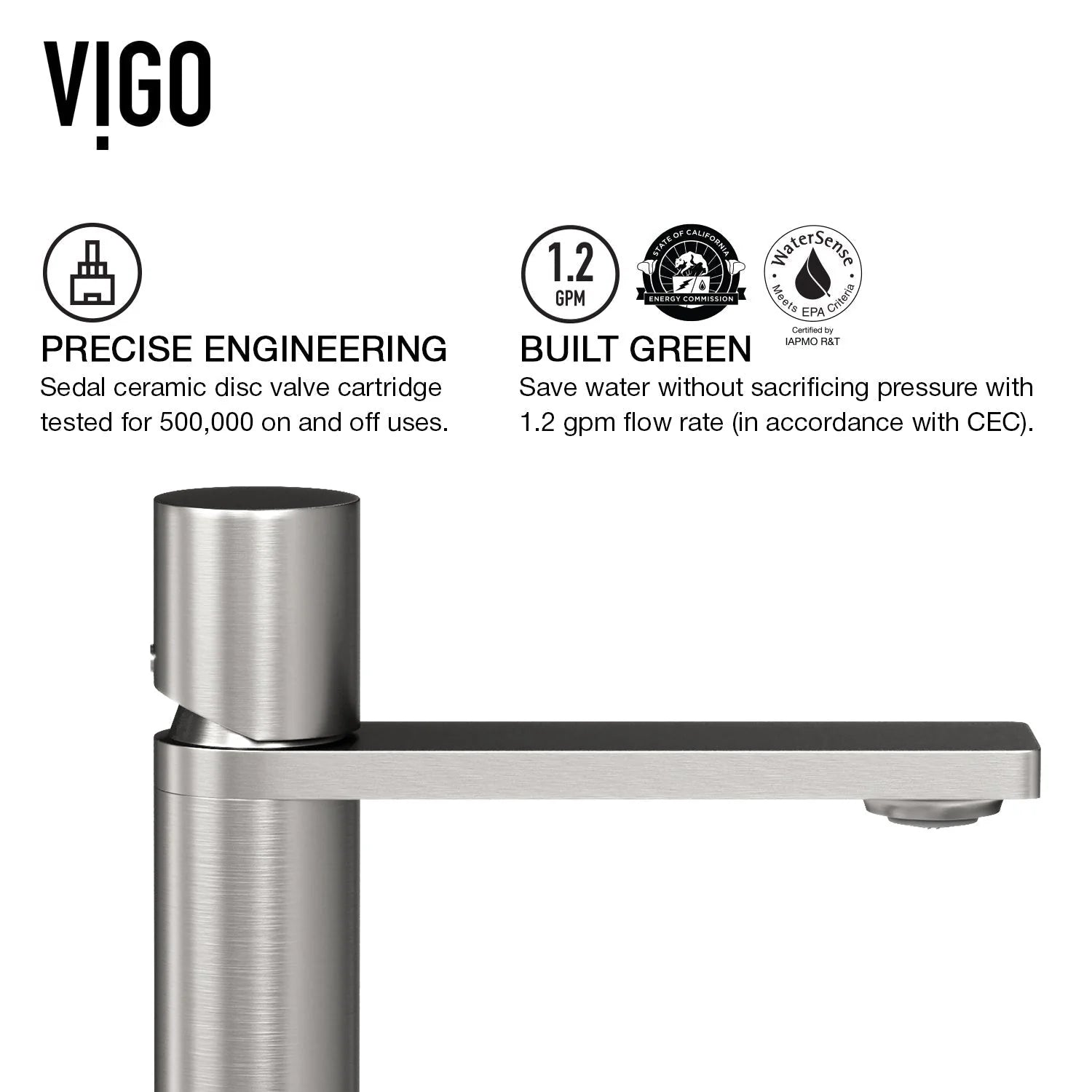 VIGO - Elan Single Hole Bathroom Faucet In Brushed Nickel Model# VG01045BN