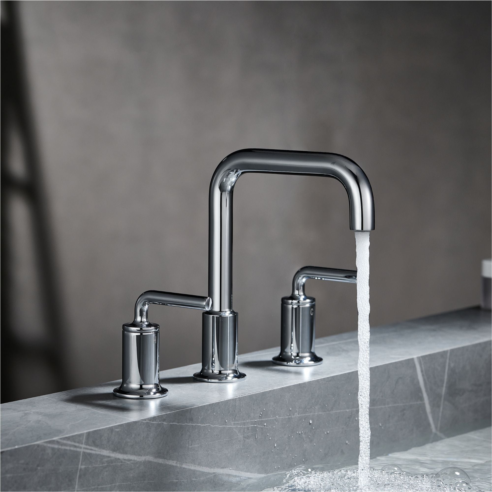 Oakland Wide Spread Bathroom Sink Faucet with Pop Up Drain in Chrome– Model #KSB8236C