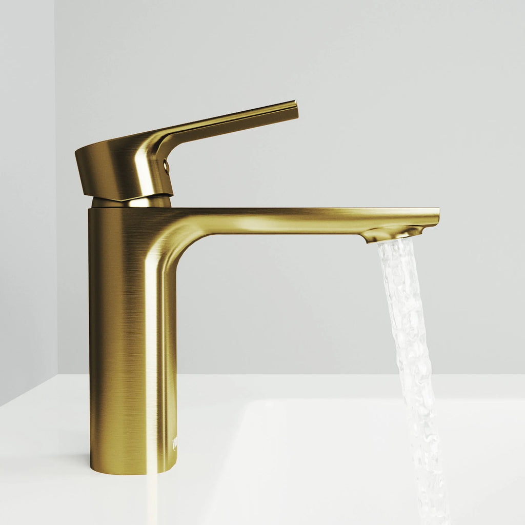 VIGO - Davidson Single Hole Single Lever Bathroom Faucet In Matte Brushed Gold Model# VG01043MG
