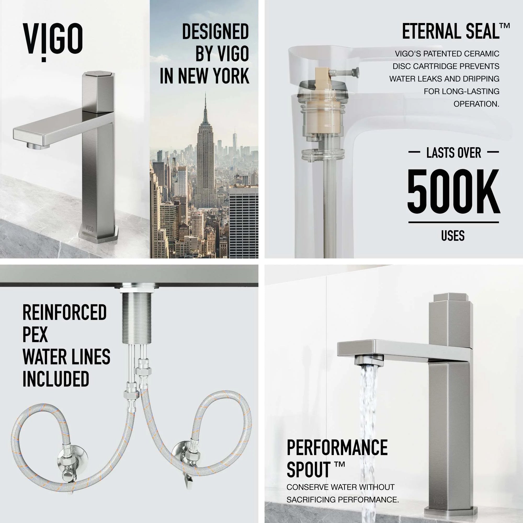 VIGO - Hart Nova Single Hole Bathroom Faucet In Brushed Nickel Model# VG01053BN