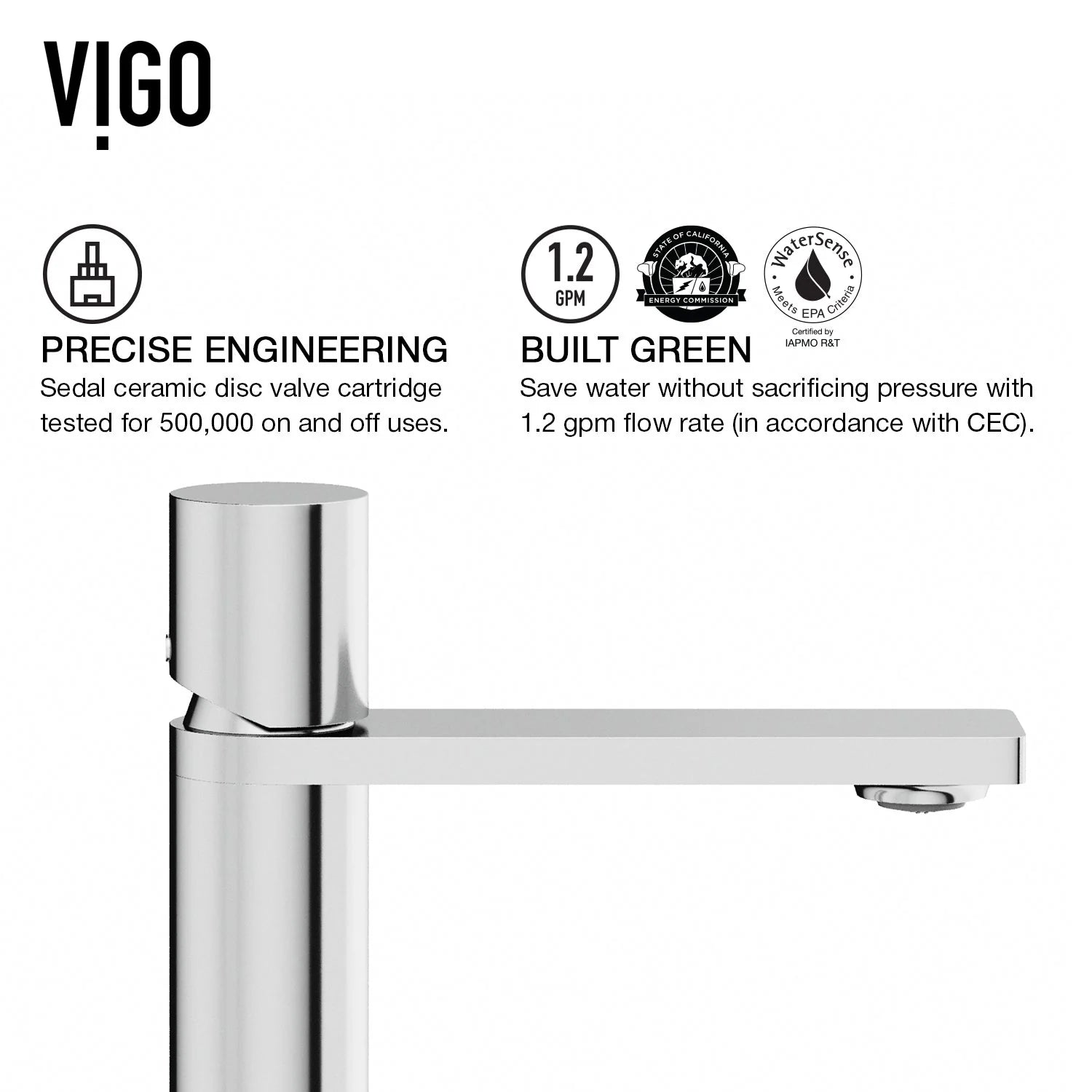 VIGO - Elan Single Hole Bathroom Faucet In Chrome Model# VG01045CH