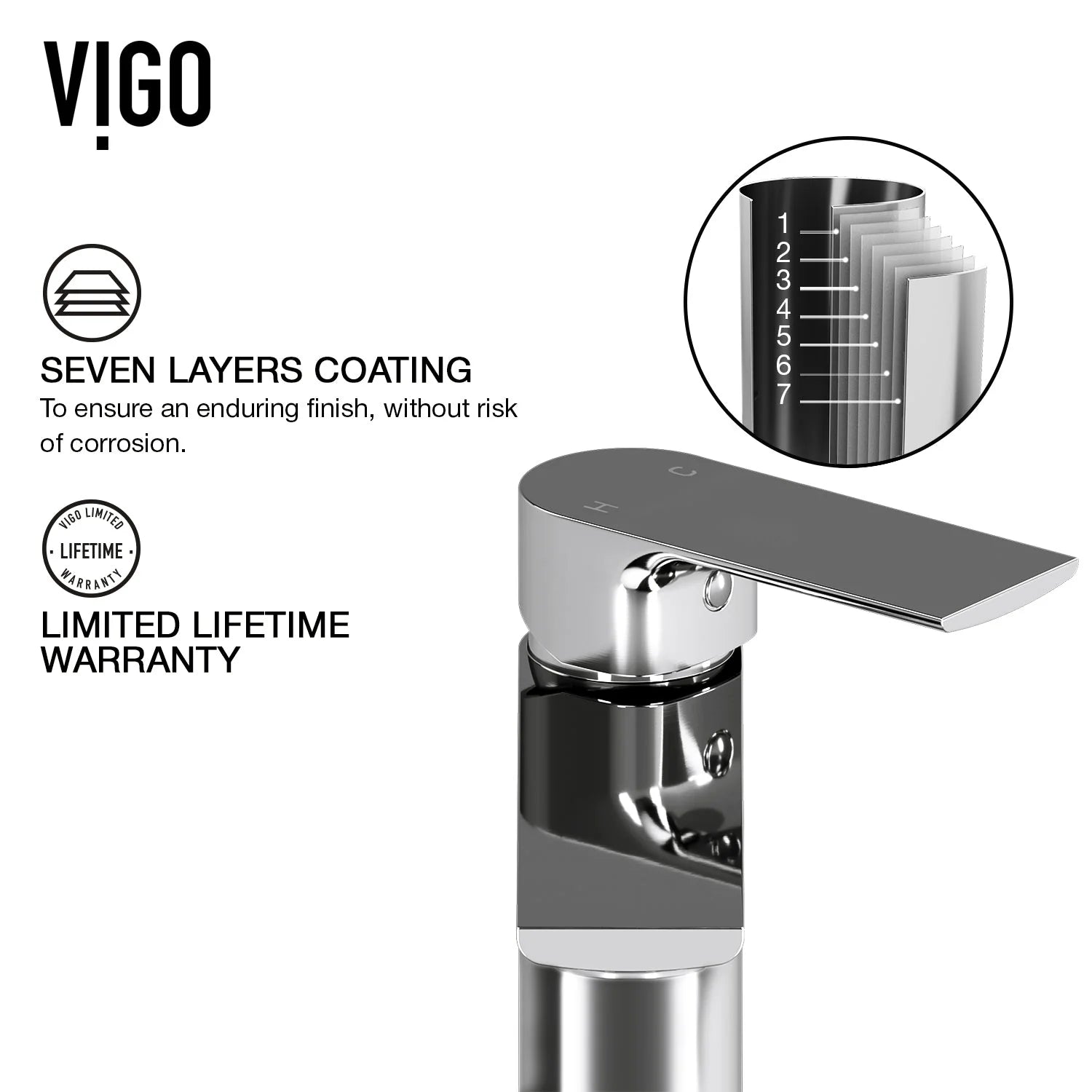 VIGO - Davidson Single Hole Single Lever Bathroom Faucet In Chrome Model# VG01043CH