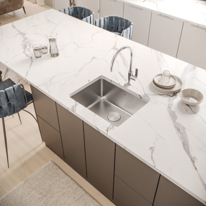 Modena Model: RVM5908 Ruvati 23-inch Undermount Kitchen Sink 16 Gauge Stainless Steel Single Bowl – RVM5908