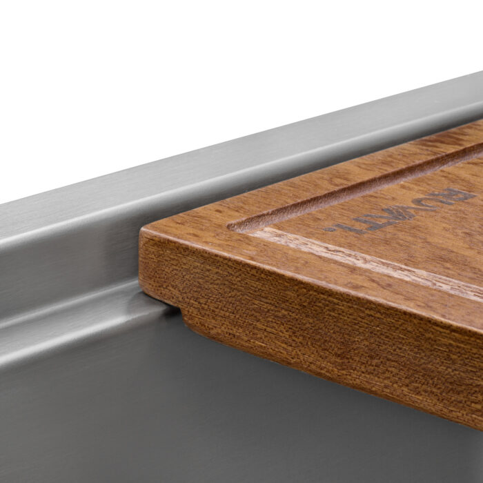 Verona Ruvati 24-inch Apron-front Workstation Farmhouse Kitchen Sink 16 Gauge Stainless Steel Single Bowl – Model # RVH9020