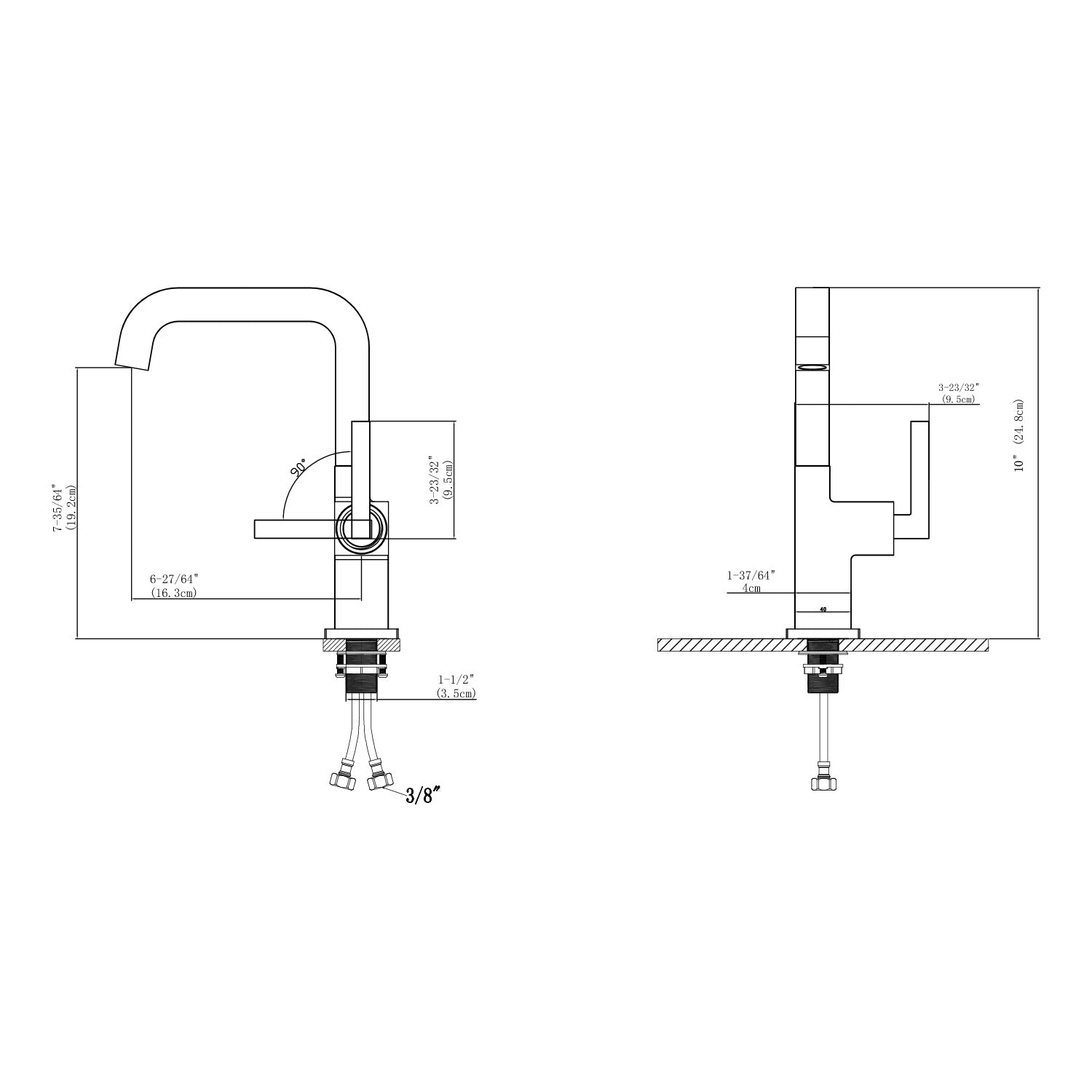 Oakland Single Handle Bathroom Sink Faucet with Pop Up Drain in Chrome Model# KSB1142C