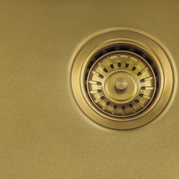 Terraza  Ruvati 33" x 22" Satin Brass Matte Gold Stainless Steel Drop-in Top mount Kitchen Sink Single Bowl – Model# RVH5005GG