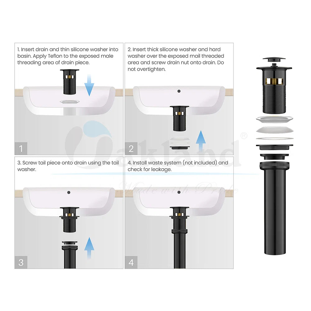 Oakland Single Handle Bathroom Sink Faucet with Pop Up Drain in Oil Rubbed Bronze Model# KSB1106RB
