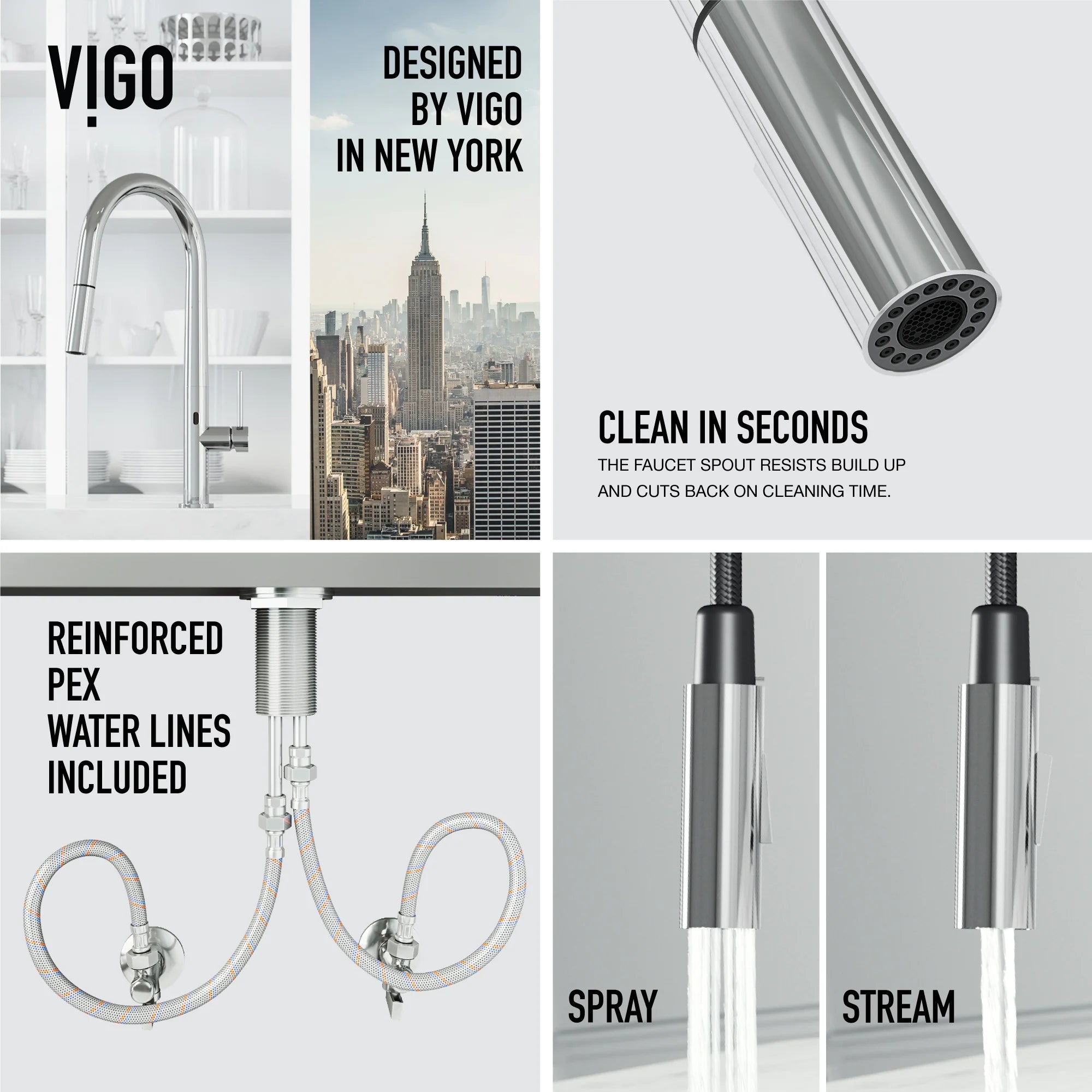 VIGO - Greenwich 18 in. Single Handle Smart Pull-Down Touchless Sensor Kitchen Faucet In Chrome Finish Model# VG02029CHS