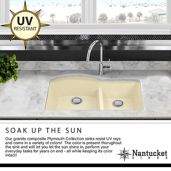 Nantucket Sinks -33" Undermount Granite Composite Sink In Titanium Color Model# PR3320-TI-UM
