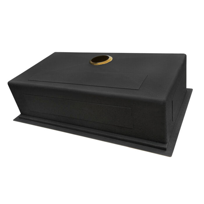 Giana Ruvati 33" Matte Gold Workstation Undermount Kitchen Sink Single Bowl – Model# RVH6533GG