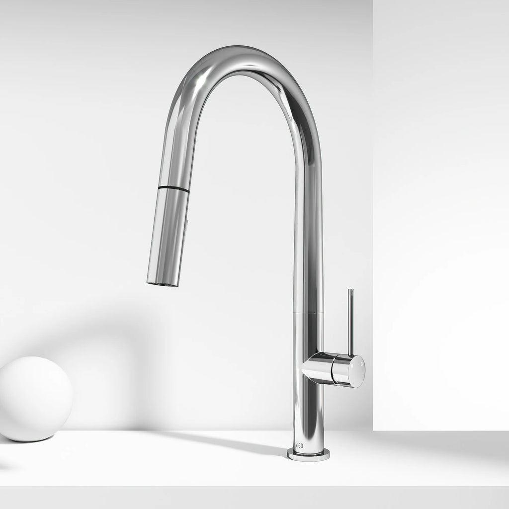 VIGO - Greenwich 18 in. Single Handle Pull-Down Kitchen Faucet In Chrome Finish Model# VG02029CH