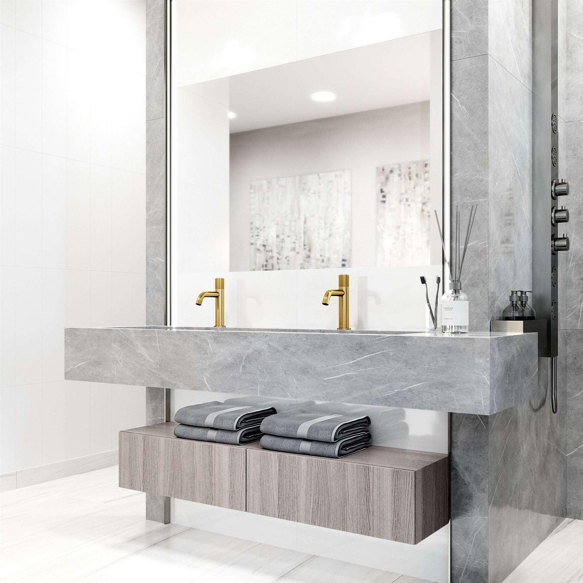 VIGO - Apollo Single Hole Bathroom Faucet In Matte Brushed Gold Model# VG01048MG