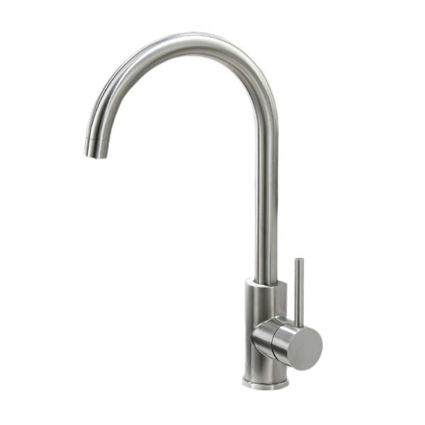 Single Handle 1 Hole High-Arc Kitchen Faucet in Brushed Nickel– Model# KSK1111BN