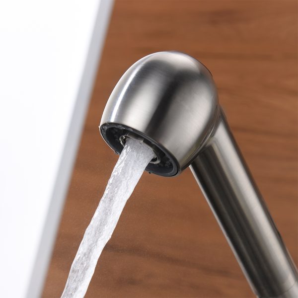 1 Hole Single Handle Pull-Out Kitchen Faucet in Brushed Nickel -Model# KSK1113BN