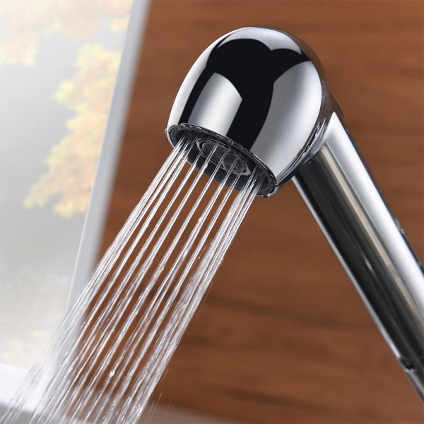 1 Hole Single Handle Pull-Out Kitchen Faucet in Chrome -Model# KSK1113C