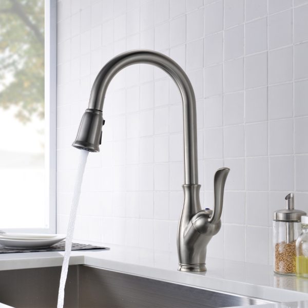 Single Handle 1 Hole Pull-Down Kitchen Faucet Model# KSK1114BN
