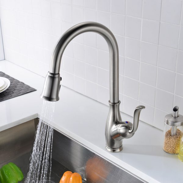 Single Handle 1 Hole Pull-Down Kitchen Faucet Model# KSK1114BN