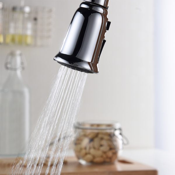 Single Handle 1 Hole Pull-Down Kitchen Faucet in Chrome -Model# KSK1114C
