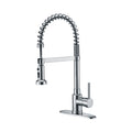 Single Handle 1 Hole Pull-Down Spring Kitchen Faucet in Chrome Model# KSK1115C
