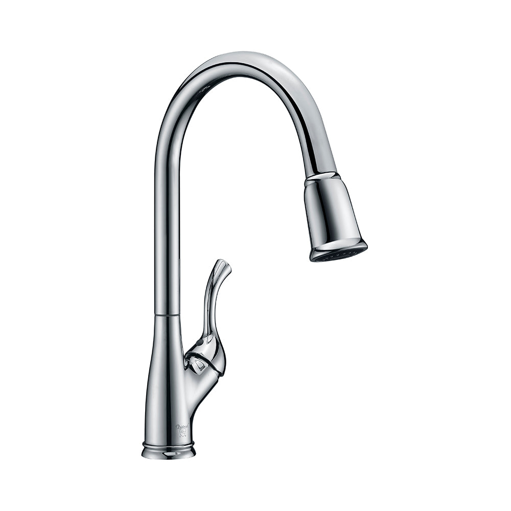 Single Handle 1 Hole Pull-Down Kitchen Faucet in Chrome – Model# KSK1117C