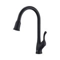 Single Handle 1 Hole Pull-Down Kitchen Faucet in Matte Black – Model# KSK1117MB