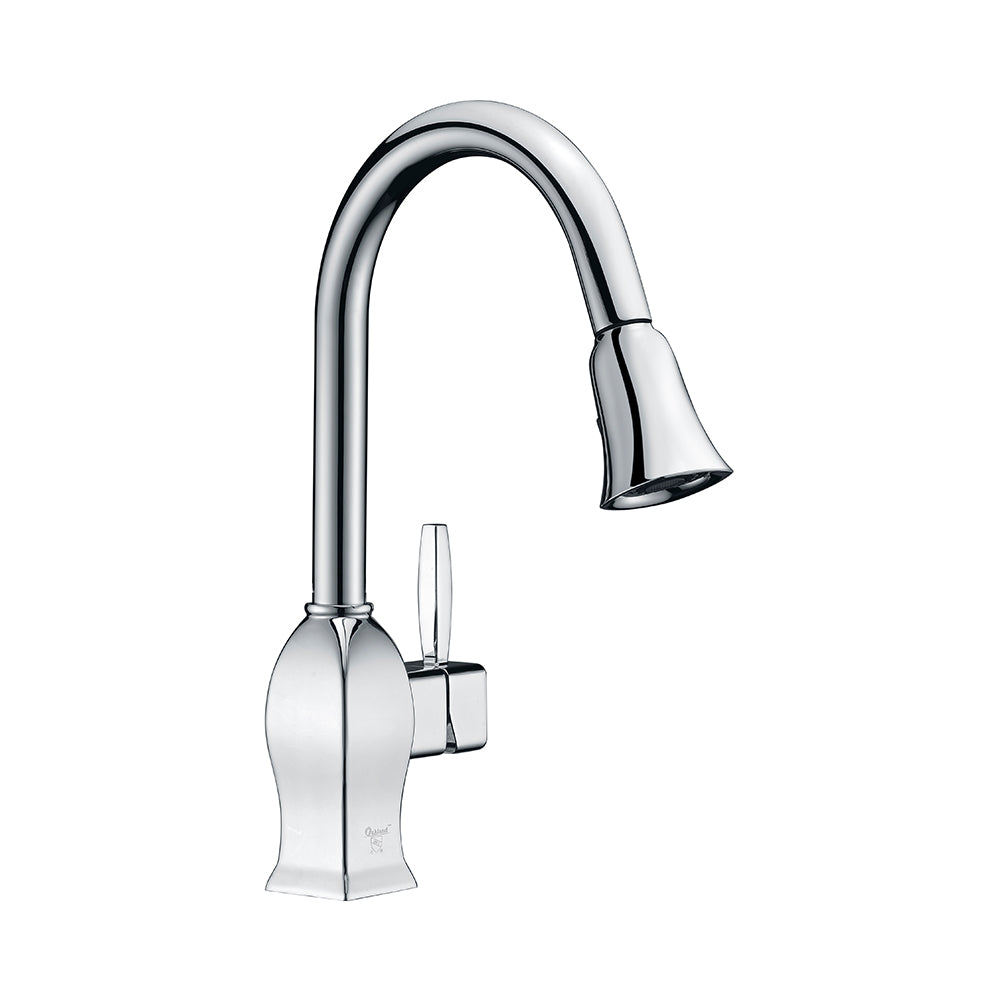 Single Handle 1 Hole Pull-Down Kitchen Faucet in Chrome – Model# KSK1122C