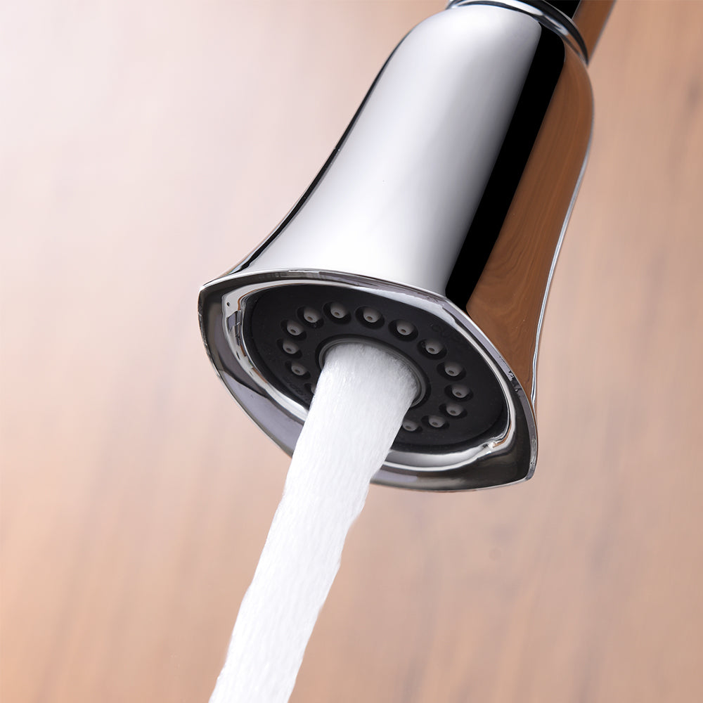 Single Handle 1 Hole Pull-Down Kitchen Faucet in Chrome – Model# KSK1122C