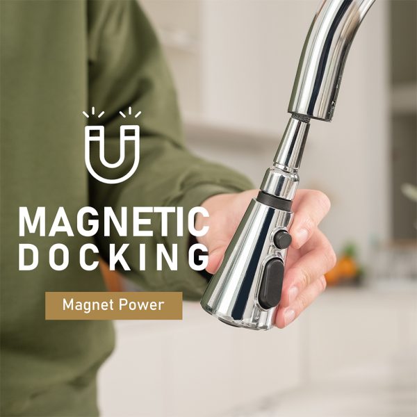 Single Handle Pull-Down 1 Hole Kitchen Faucet in Chrome Model# KSK1123C