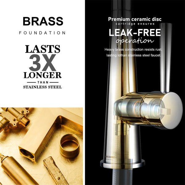 Single Handle Pull-Down 1 Hole Kitchen Faucet in Chrome Model# KSK1123C