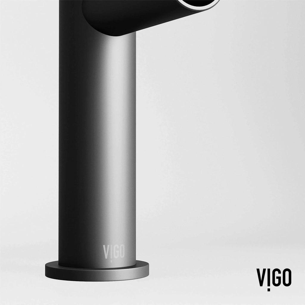 VIGO - Ashford Single Hole Bathroom Faucet In Matte Black Model# VG01052MB