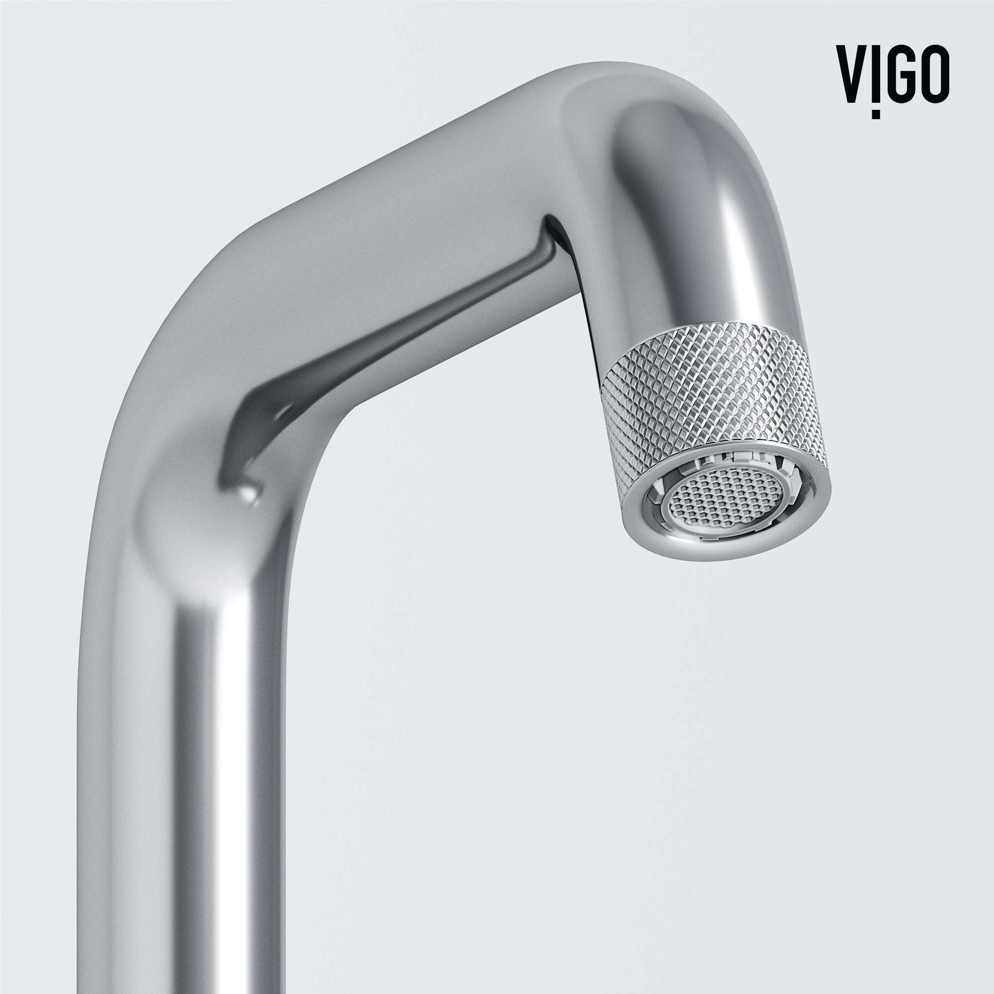 VIGO - Cass Single Hole Bathroom Faucet with Knurled Wheel Handle In Chrome Model# VG01047CH