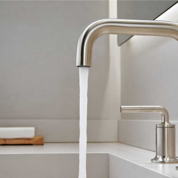 Oakland Wide Spread Bathroom Sink Faucet with Pop Up Drain in Brushed Nickel – Model #KSB8236BN