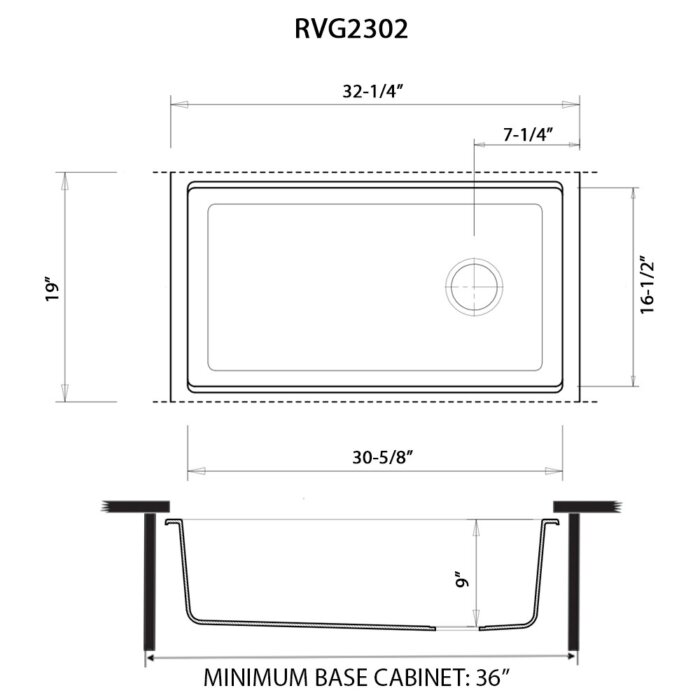 epiStage Ruvati 33" Granite Composite Workstation Undermount Kitchen Sink Single Bowl White – Model# RVG2302WH