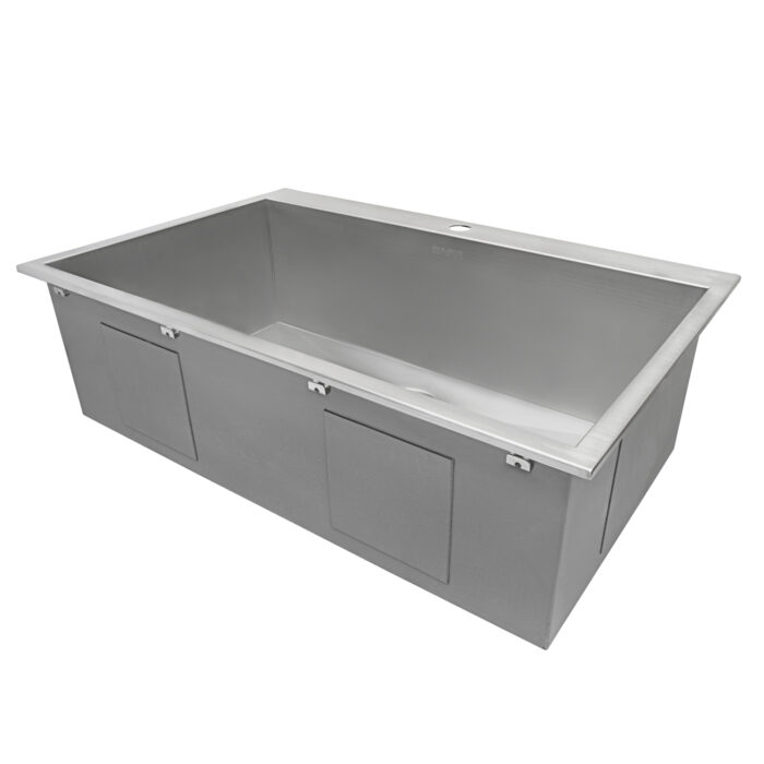 Tirana Model: RVH8000 Ruvati 33 x 22 Drop-in Topmount 16 Gauge Zero Radius Stainless Steel Kitchen Sink Single Bowl – 1 hole – Model # RVH8000