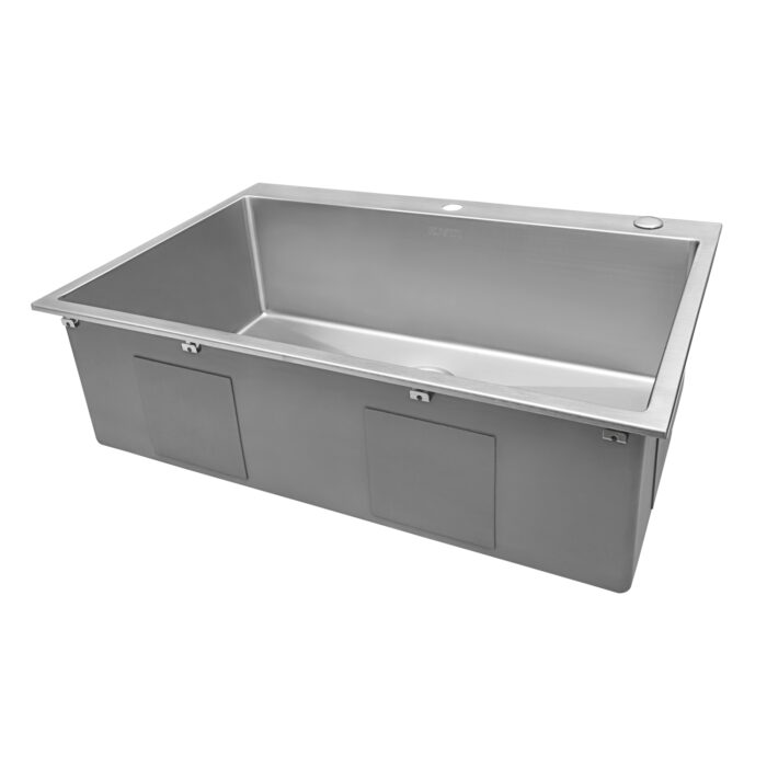 Tirana Pro Model: RVH8005 Ruvati 33 x 22 inch Drop-in 16 Gauge Stainless Steel Rounded Corners Topmount Kitchen Sink Single Bowl – RVH8005