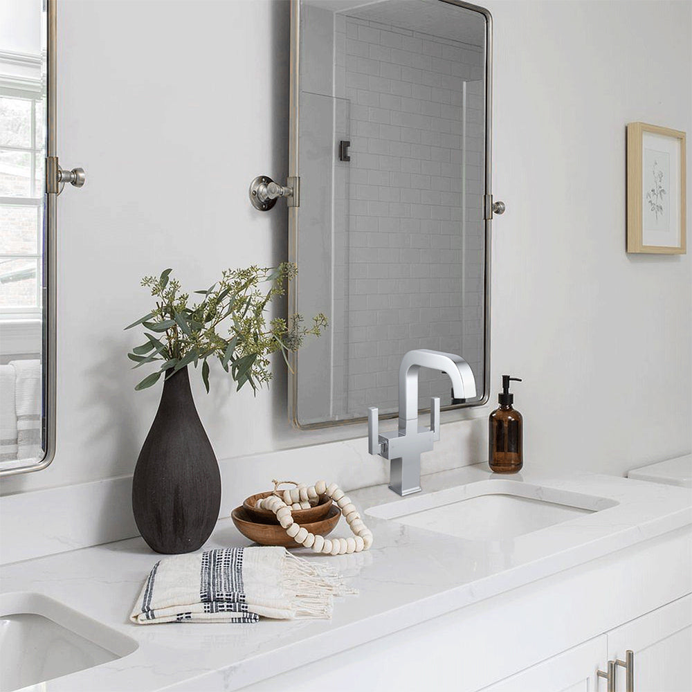 Oakland Two Handle Bathroom Sink Faucet with Pop Up Drain – Model# KSB1216C