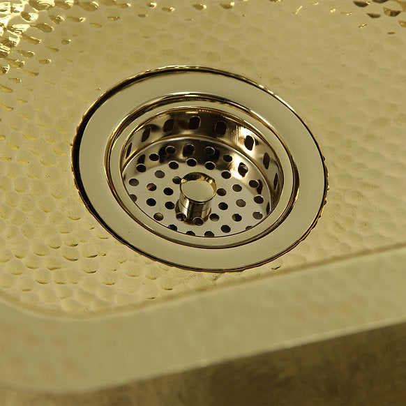 Nantucket Sink Hammered Brass Square Undermount Bar Sink Model# SQRB-7