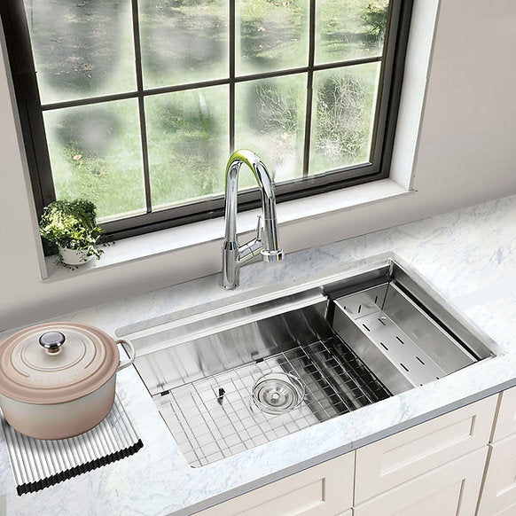 Nantucket Sinks - 36" Pro Series Workstation Kitchen Sink Model# SR-PS-3620-16