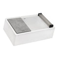epiCast Ruvati 33-inch Matte White Granite Farmhouse Workstation Apron-front Composite Kitchen Sink – Model# RVG1533WH