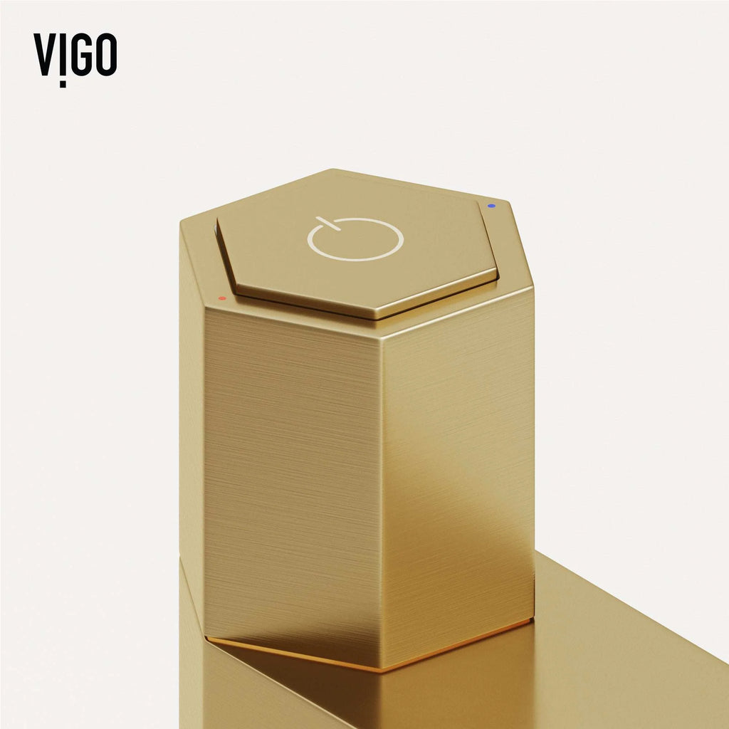VIGO - Hart Nova Single Hole Bathroom Faucet In Matte Brushed Gold Model# VG01053MG
