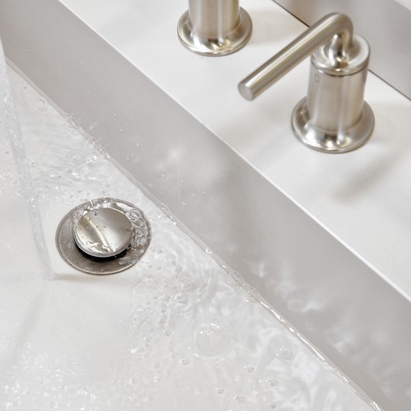 Oakland Wide Spread Bathroom Sink Faucet with Pop Up Drain in Brushed Nickel – Model #KSB8236BN
