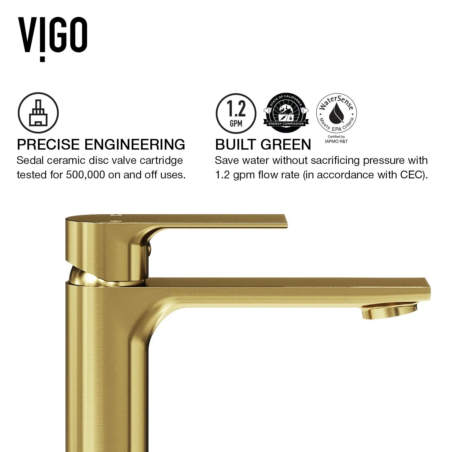 VIGO - Davidson Single Hole Single Lever Bathroom Faucet In Matte Brushed Gold Model# VG01043MG