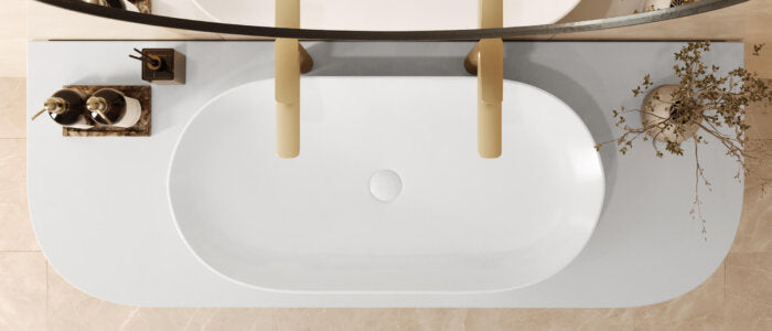 Vista Model: RVB0432 Ruvati 32 x 16 inch Bathroom Vessel Sink White Oval Above Counter Vanity Porcelain Ceramic – RVB0432