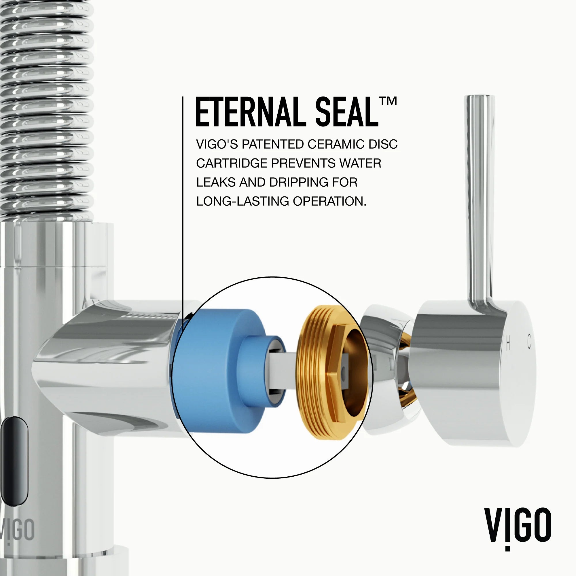 VIGO - Edison 19" Single Handle Smart Pull-Down Touchless Kitchen Faucet With Spring In Chrome Finish Model# VG02001CHS