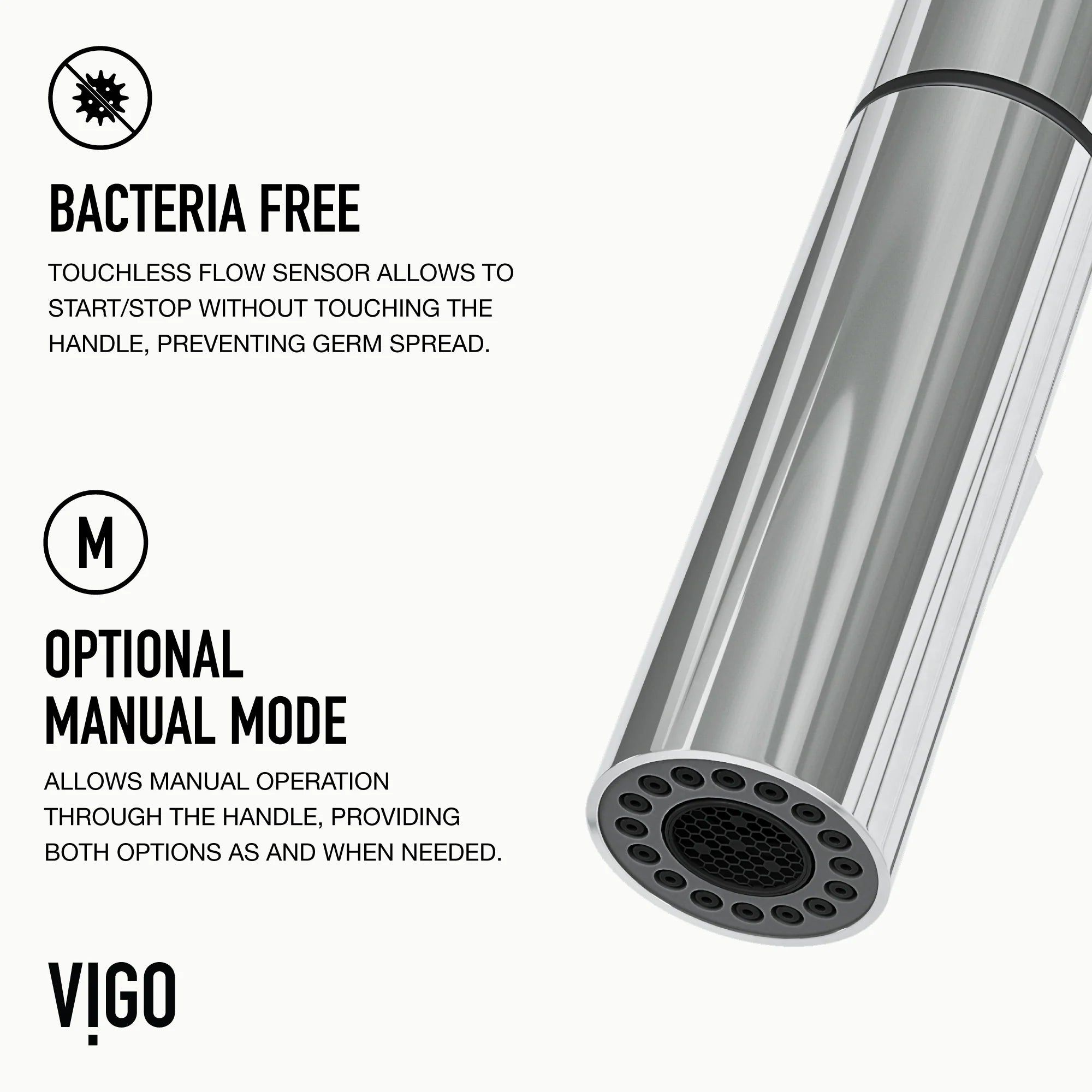 VIGO - Greenwich 18 in. Single Handle Smart Pull-Down Touchless Sensor Kitchen Faucet In Chrome Finish Model# VG02029CHS